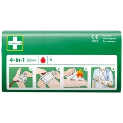 Cederroth Navulverpakkingen 4-in-1 hemostaticum | 2 elastische verbanden (10 cm x 3 m), één met vast kompres (14 x 23 cm) | 20 Stück